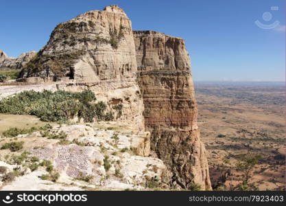 Landscape in Tigray province close to Adigrat, Ethiopia, Africa