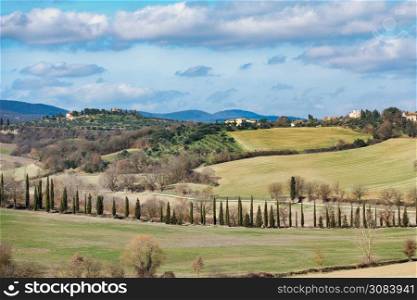 Landscape in Tuscany Italy. Val d&rsquo;Orcia