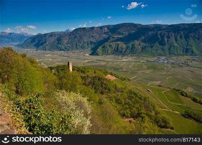 landscape near Eppan in South Tyrol in Italy