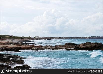 landscape of a beach in Formentera