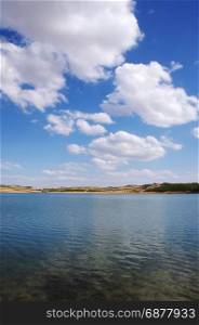 Landscape of Alqueva lake, south of Portugal