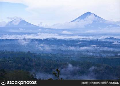 Landscape of Batur volcano on Bali island, Indonesia