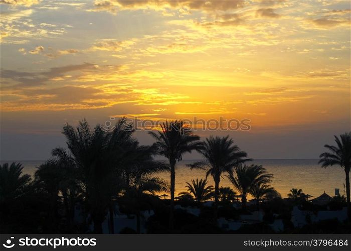 Landscape of beautiful early morning, Red Sea, Egypt