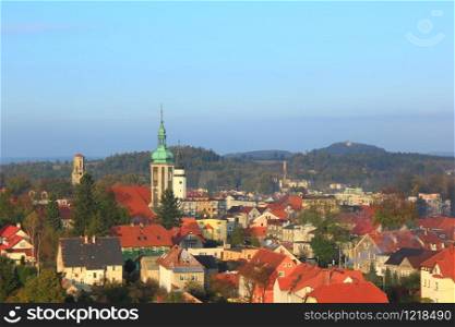 Landscape of city Mirsk in Poland