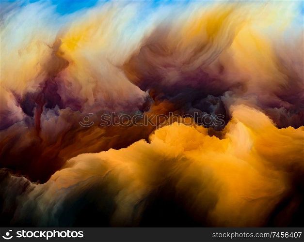 Landscape of Color. Impossible Planet series. Backdrop of vibrant flow of hues and gradients for use in projects on art, creativity and design