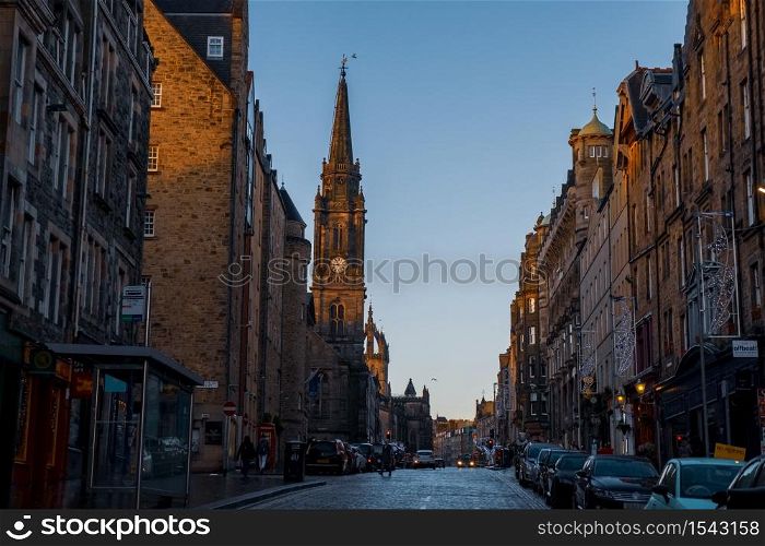 Landscape of Edinburgh city, the capital city of Scotland