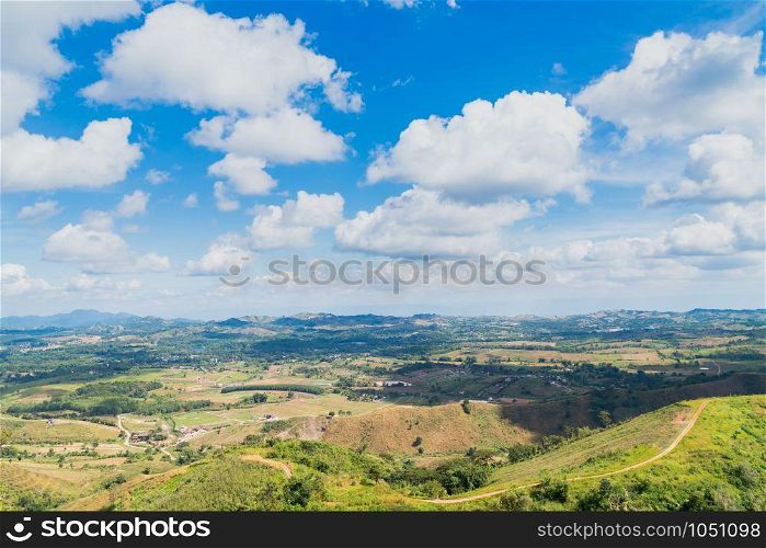 Landscape of forest and mountain. tree in forest and mountain of north Thaiand.