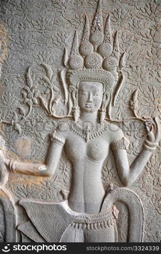 Landscape of historical religious ruins at Angkor Wat,Cambodia