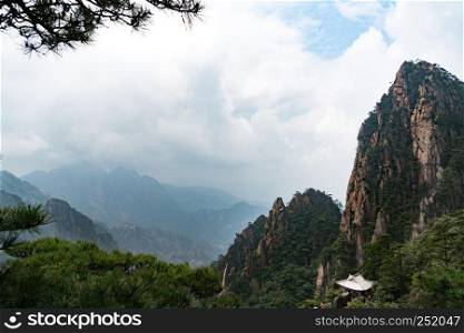 landscape of Huangshan mountain (Yellow mountain), Anhui, China