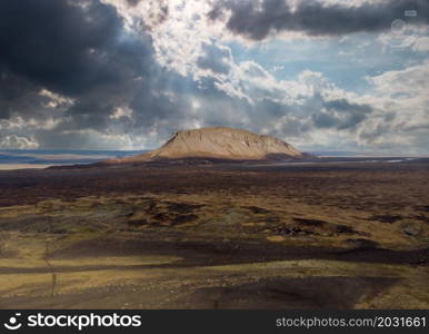 Landscape of Iceland with a colorful sunset