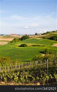 Landscape of Monferrato area in Piedmont region - Italy