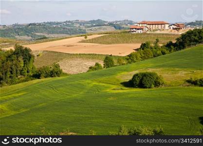 Landscape of Monferrato area in Piedmont region - Italy