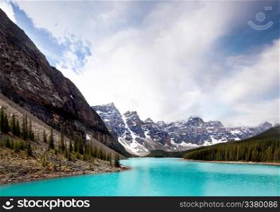 Landscape of Moraine Lake, Banff National Park, Alberta, Canada