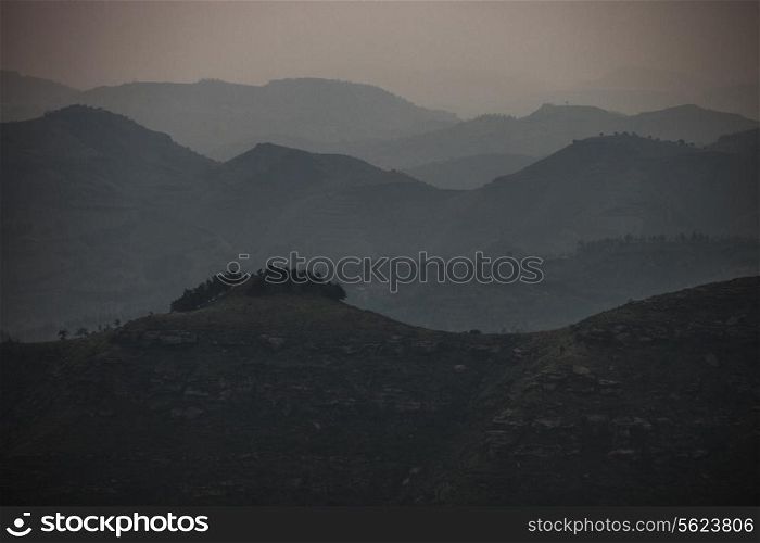 Landscape of mountain range, Shanxi Province, China