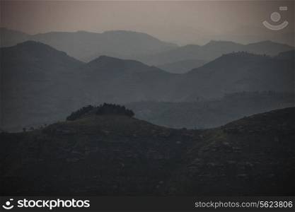 Landscape of mountain range, Shanxi Province, China