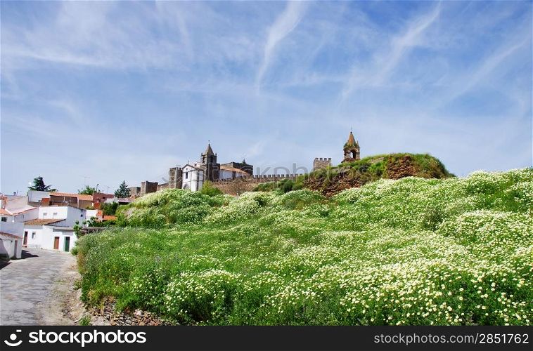 Landscape of Mourao castle, south of Portugal