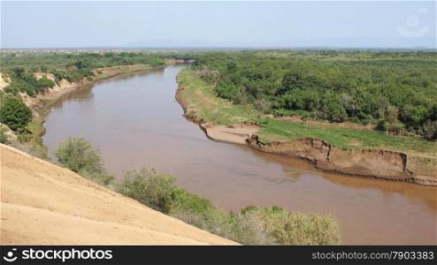 Landscape of Omo River, Ethiopia, Africa