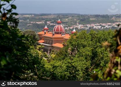 landscape of palace Monserrate in Portugal