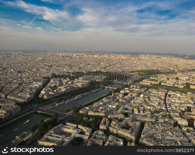 Landscape of Paris. View from high