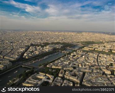 Landscape of Paris. View from high