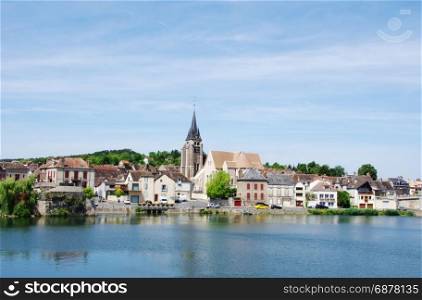 landscape of Pont sur Yonne, France