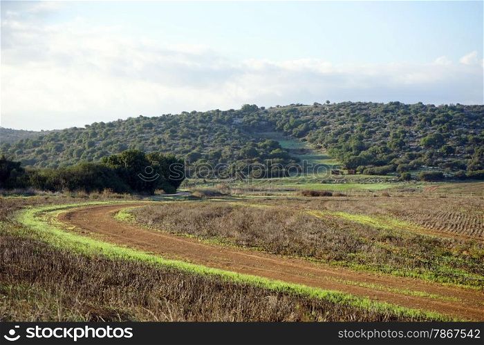Landscape of rural area in Israel
