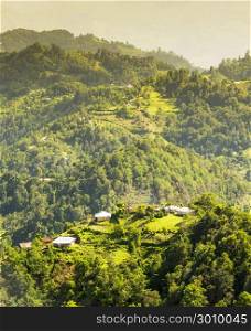 Landscape of rural village in the highlands of Guatemala