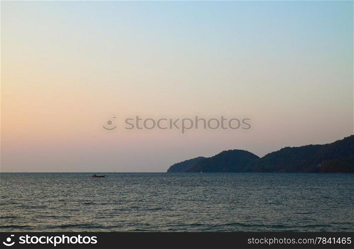 landscape of the sea with mountain
