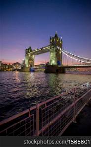 Landscape of Tower Bridge, one of the most famous attraction in London, United Kingdom