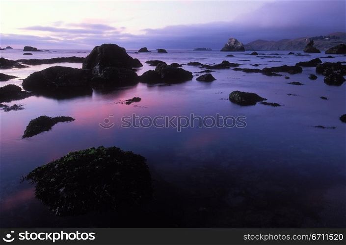 Landscape of water and rocks