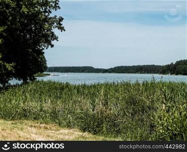 Landscape of Wdzydze Lake, in Tuchola Forest , Poland. Wdzydze is also known as Kashubian Sea. Wdzydze Lake, Tuchola Forest , Poland.