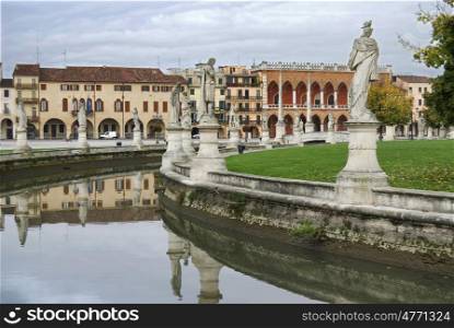 Landscape on Canal Public Square Padova in Italy