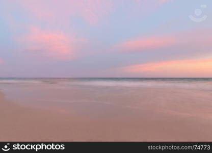 landscape photo, beautiful sunset over the sea beach