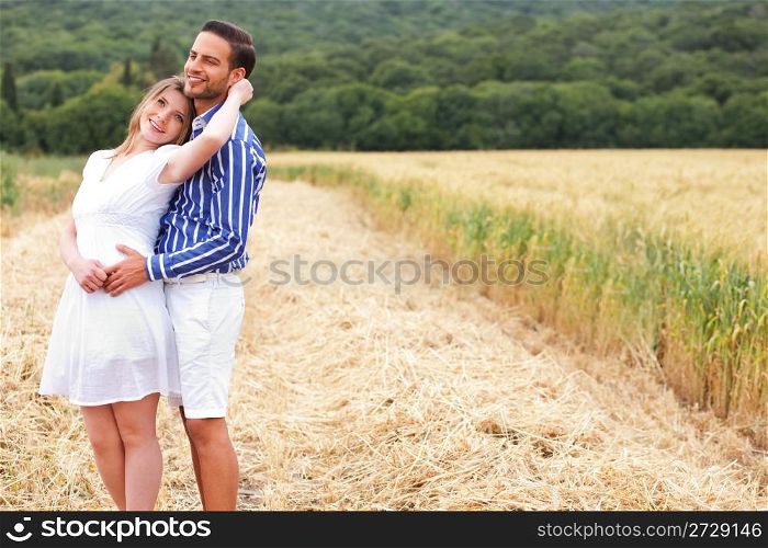 landscape picture of a Young couple