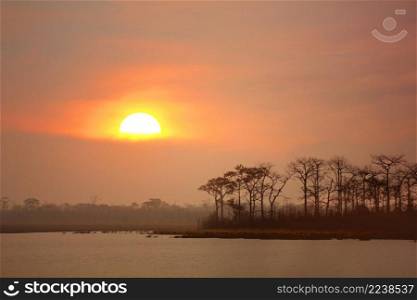landscape sun set or sun rise dramatic sky abstract nature background