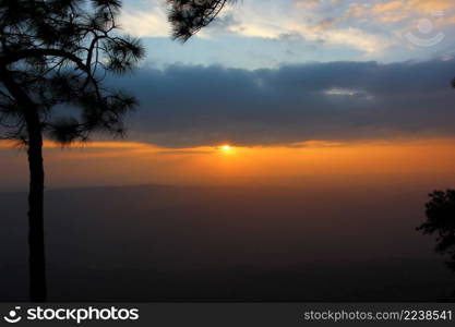 landscape sun set or sun rise dramatic sky abstract nature background