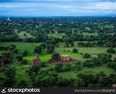 Landscape View of Ancient Temple in Old Bagan, Myanmar