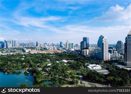 Landscape View of Bangkok city thailand