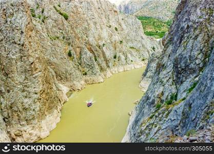 Landscape view of Dark Canyon in Town of Kemaliye (Egiin),Erzincan,Turkey. Landscape view of Dark Canyon in Town of Kemaliye