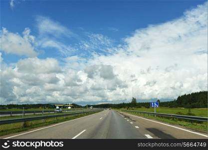 landscape with blue sky and cloud