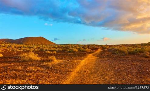 Landscape with footpath, Tenerife Island, The Canaries