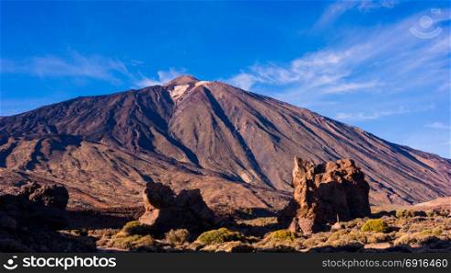 landscape with mount Teide in Teide National Park - Tenerife, Canary Islands
