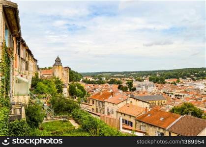 Landscape with old town, Bar-le-Duc, Meuse, Lorraine, France