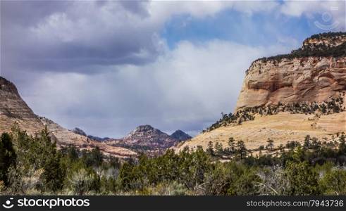 landscapes near abra kanabra and zion national park in utah