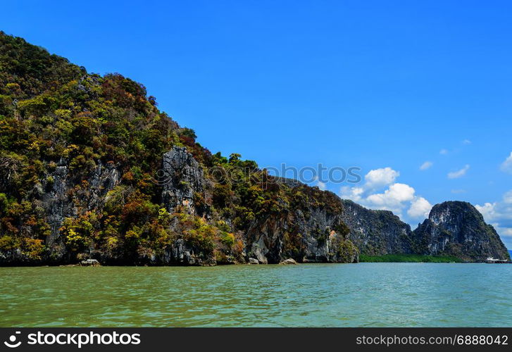 Landscapes of limestone island in Phang Nga Bay National Park, Thailand