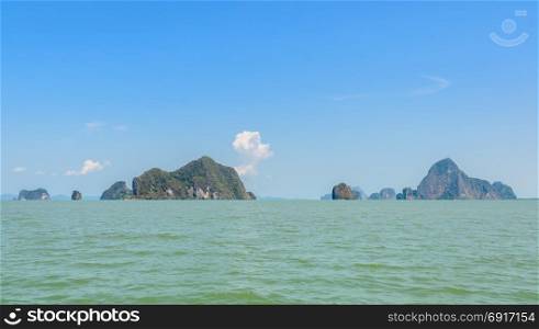 Landscapes of limestone island in Phang Nga Bay National Park, Thailand
