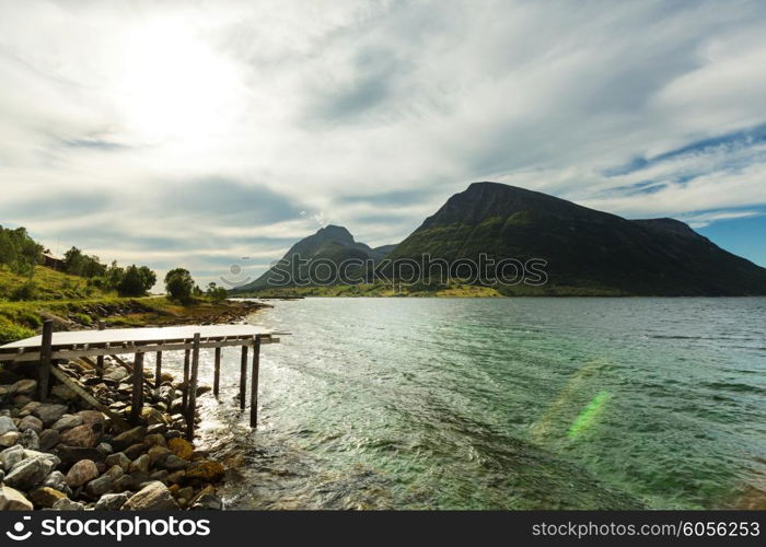 Landscapes of Norwegian sheer cliffs