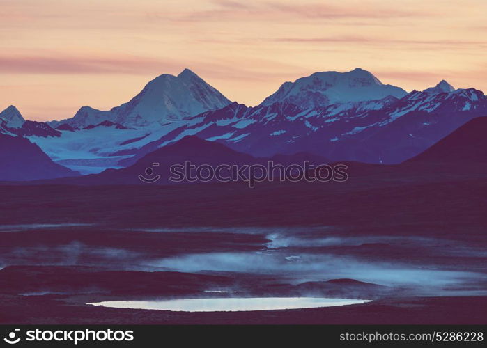 Landscapes on Denali highway, Alaska.