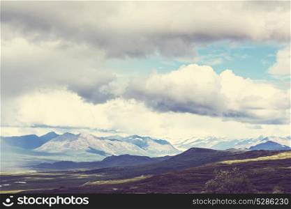 Landscapes on Denali highway, Alaska.