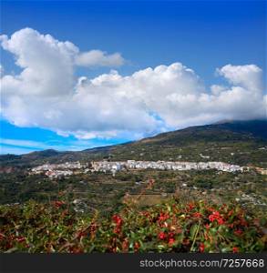 Lanjaron village in Alpujarras of Granada at Sierra Nevada of Andalusia